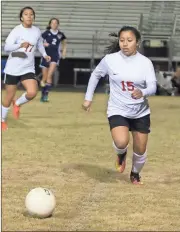  ?? Contribute­d photo by Gail Conner ?? The Lady Bulldogs fought for a 5-0 shutout win over Troup County on March 9.