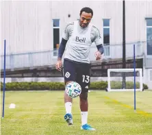  ??  ?? The Whitecaps are working out in small groups at their UBC practice facility. They are scheduled to play Dallas FC in Florida on July 9, but 10 members of the Toros recently tested positive for COVID-19.