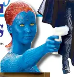  ??  ?? OF Feeling blue: Mystique (Jennifer Lawrence) vents her ire on bad science.