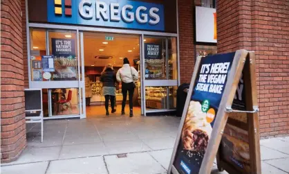  ?? Photograph: Christophe­r Thomond/The Guardian ?? Greggs sales hit £1.2bn in 2021, 5.3% above the 2019 level.