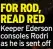  ?? ?? FOR ROD, READ RED Keeper Ederson consoles Rodri as he is sent off