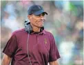  ??  ?? Head coach Herm Edwards is preparing for ASU’s Pac-12 opener against visiting Colorado (2-1) at 7 p.m. Saturday at Sun Devil Stadium.