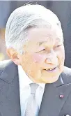  ??  ?? Emperor Akihito