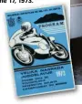  ??  ?? Below: Yugoslav GP programme. Opatija, June 17, 1973.