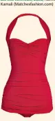  ??  ?? Shaping top, £10; and briefs, £8, F & F (tesco.com) California bikini top, £34; high-waist briefs, £24 (bravissimo.com)
