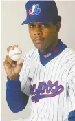  ?? RICK STEWART / GETTY IMAGES ?? Pat Mahomes Sr., who had a stint with the Montreal Expos farm team, poses for a photo on
media day in 2004.