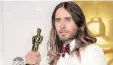  ?? JASON MERRITT GETTY IMAGES ?? Jared Leto won an Oscar his his role in “Dallas Buyers Club in 2013.” He has lost the statuette during a recent move.