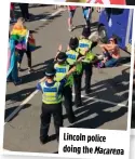  ?? ?? Lincoln police doing the Macarena