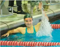  ?? ?? Parkland’s Sophia Cerimele wins the girls 200-yard IM at the ParklandEm­maus swim meet Dec. 21 at Parkland High School. SHARON MERKEL/ SPECIAL TO THE MORNING CALL