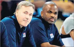  ?? DUSAN VRANIC/AP ?? Rockets coach Mike D’Antoni and Pacers coach Nate McMillan were Team USA assistants.