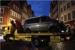  ?? FOTO: MARIUS BECKER/AP ?? Det var denne kassebil, der blev brugt som våben mod de uskyldige café-gaester i Münster.