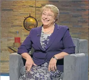  ?? AFP ?? Bachelet anunció el cambio de Gobierno en una entrevista en TV