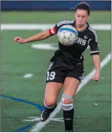  ?? (NWA Democrat-Gazette file photo) ?? McKenzie Dixon was named Gatorade Girls Soccer Player of the Year for Arkansas in 2014 and 2015. Dixon scored 113 goals in her career, including 42 as a senior.