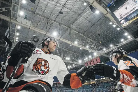  ?? LIAM RICHARDS ?? Centre Matt Bradley, who played with the Medicine Hat Tigers last season, is a major addition to the Regina Pats’ 2017-18 lineup.