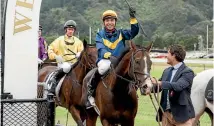  ?? PHOTO: STUFF ?? Signify returns to scale after winning the Telegraph at Trentham earlier this year.