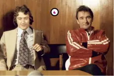  ??  ?? 4 With Brian Clough on the day Francis became fooball’s first £1m player.
4