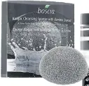  ??  ?? Konjac Cleansing Sponge with Bamboo Charcoal.