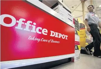  ?? PAUL SAKUMA/AP ?? The makeup of Office Depot’s board will change as two former OfficeMax directors won’t be seeking re-election.