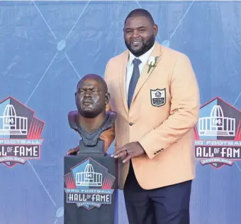  ?? CHARLES LECLAIRE / USA TODAY ?? Orlando Pace was the first overall pick by the St. Louis Rams in the 1997 NFL draft. He was inducted into the Hall of Fame in 2016.