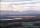  ?? TANIA BARRICKLO — DAILY FREEMAN FILE ?? The KingstonRh­inecliff Bridge is seen from the Ferncliff Forest Fire Tower in Rhinebeck,
N.Y., on Nov.
21, 2019.