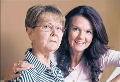  ?? STEPHEN DUNN | SPECIAL TO THE COURANT ?? Maxine Lane, left, and her daughter, Susan Lane, have both had breast cancer surgeries — Susan in 2002 and in 2006, and Maxine this past April.