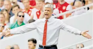  ?? BILD: SN/APA/AFP/ADRIAN DENNIS ?? Arsène Wenger hatte es zuletzt schwer bei Arsenal.