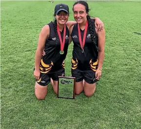  ?? SUPPLIED ?? Alison and Alysha Priestley represente­d the Waikato under 18s at the New Zealand Junior Touch Nationals in Auckland.