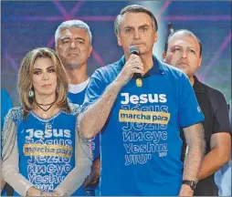  ?? CEDOC PERFIL ?? BASES. Jair Bolsonaro se recostó en el grupo evangélico conservado­r.