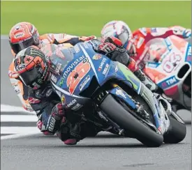  ?? FOTO: GETTY ?? Maverick, Márquez y Dovizioso mantendrán una intensa lucha en Aragón