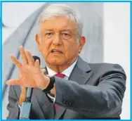  ??  ?? Andrés Manuel López Obrador durante una rueda de prensa