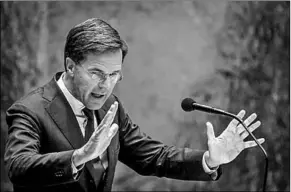  ??  ?? Premier Mark Rutte. (Foto: NRC)