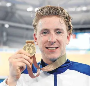  ?? Pictures: Getty Images/PA. ?? Scotland’s medallists, clockwise from above: men’s triples bowling winners Ronald Duncan, Darren Burnett and Derek Oliver; 4x200m freestyle relay bronze swim team of Stephen Milne, Duncan Scott, Daniel Wallace and Mark Szaranek; Mark Stewart, who won...