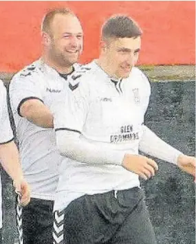  ?? Pic: Karen M. Scott ?? Playing with confidence Aaron Connolly is congratula­ted after scoring for the Jags