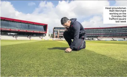  ??  ?? Head groundsman Matt Merchant