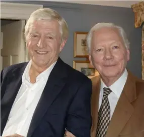  ??  ?? Michael Parkinson and Gay Byrne, the masters of listening to their guests