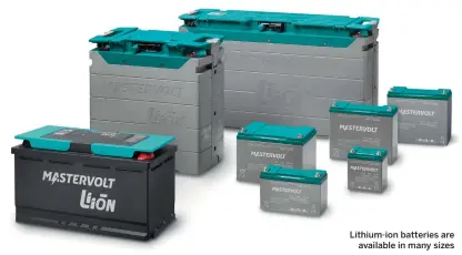  ??  ?? Lithium-ion batteries are available in many sizes
