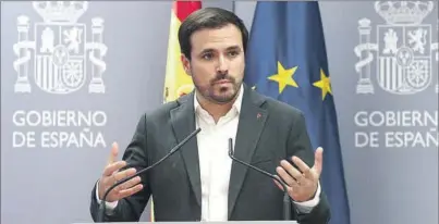  ?? EUROPA PRESS ?? Alberto Garzón, ministro de Consumo.