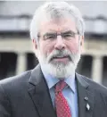  ??  ?? Sinn Fein leader Gerry Adams and Mairia Cahill