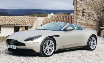  ?? PHOTOS: PETER BLEAKNEY/DRIVING ?? The 2019 Aston Martin DB11 Volante starts at just under $250,000.