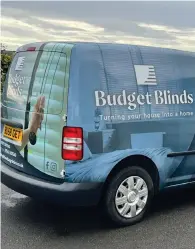  ?? ?? Budget Blinds is a recognisab­le company in Ayrshire