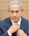  ?? ABIR SULTAN/EFE ?? Sobrevida. Netanyahu em reunião em Tel-Aviv