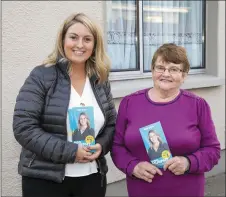  ??  ?? Fine Gael candidate Bridín Murphy with Margaret Morrin.