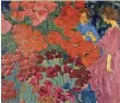  ?? FOTO: BRITTA LAUER ?? Emil Noldes Gemälde „Frauen im Blumengart­en“.