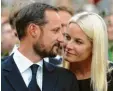  ?? Foto: Jörg Carstensen, dpa ?? Kronzprinz Haakon und Kronprinze­ssin Mette‰Marit.