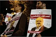  ?? CHRIS MCGRATH / GETTY IMAGES ?? People take part in a candleligh­t vigil to remember Jamal Khashoggi on Thursday outside the Saudi Arabia consulate in Istanbul, Turkey.