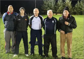  ??  ?? Match officials - Chris Kavanagh, Frank Byrne, Eugene O’Brien, Liam Keenan, and Christy O’Brien.