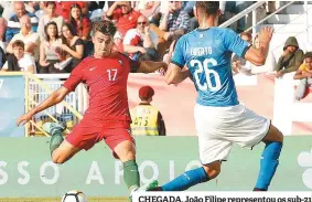  ??  ?? CHEGADA. João Filipe represento­u os sub-21