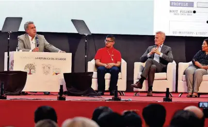  ?? ÁNGEL AGUIRRE ?? ►LOMAS DE SARGENTILL­O, Guayas. El presidente Lenín Moreno participó en la inauguraci­ón del CEDI de Almacenes Tía.