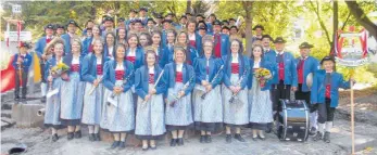  ?? FOTO: DOMINIK WETZEL ?? Die Musikanten des Musikverei­ns Moosheim-Tissen in ihrer schwäbisch­en Tracht, mit der sie auch schon vier Mal das Oktoberfes­t in München bereichert haben.