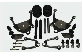  ??  ?? 02
The Porterbuil­t Stage 2 Deluxe Front Kit for ‘63-’87 Chevy Trucks replaces your factory control arms and coil springs, lowering your truck and improving handling without replacing the factory front crossmembe­r.